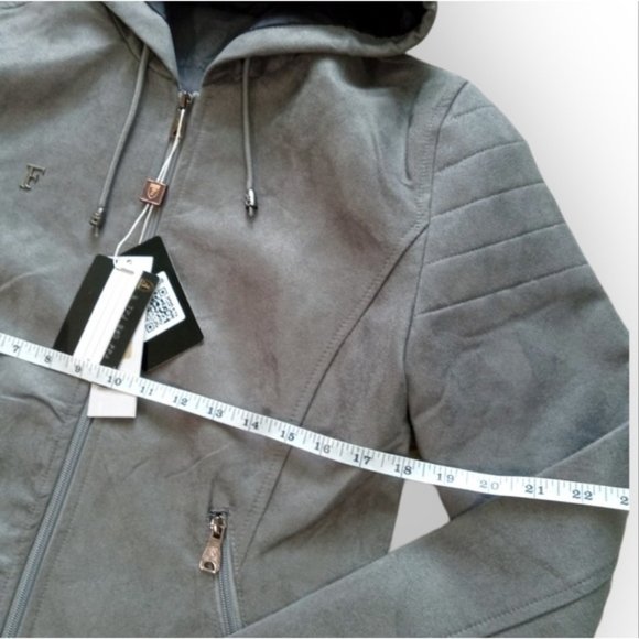 F collection Italian men jacket with hood medium nwt - Picture 6 of 8
